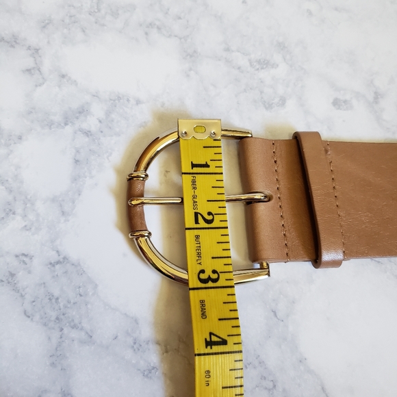 Ann Taylor Wide Tan Leather Belt Small
